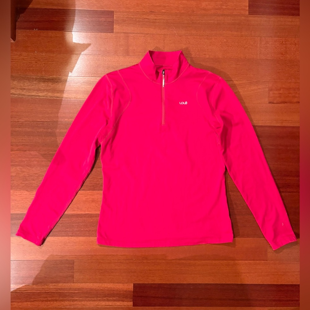 Lolë Pink Quarter Zip Pullover Women’s Medium Athletic Top